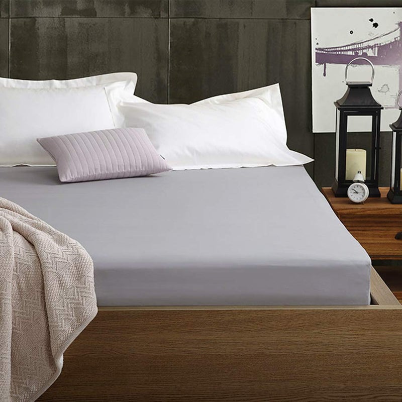 COSMOPLUS Fitted Sheet- COSMOPLUS Full Fitted Sheet Only(No Flat Sheet or Pillow Shams) 4 Way Stretch Micro-Knit Snug Fit Wrinkle Free for Standard Mattress and Air Bed Mattress from 8  Up to 14  Light Gray - Image 5
